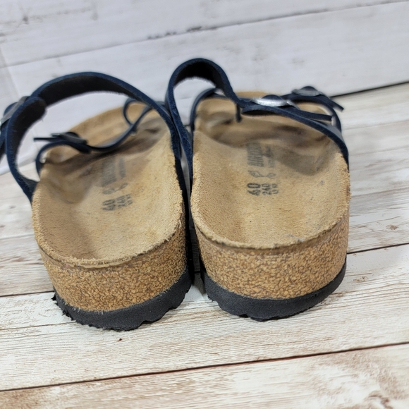 Birkenstock Mayari Oiled Leather Sandals In Blue U S W 9 - Picture 6 of 9